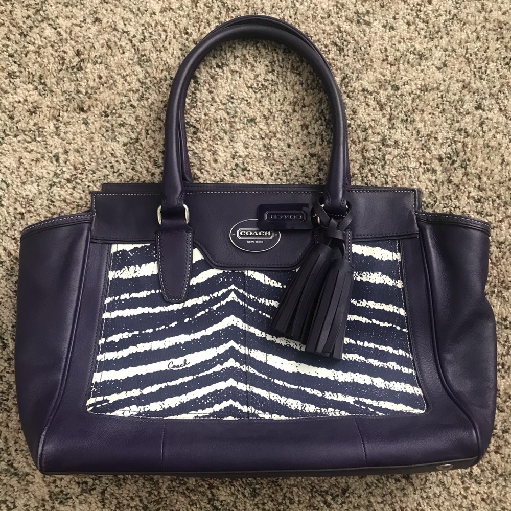 Coach Purple Print Purse